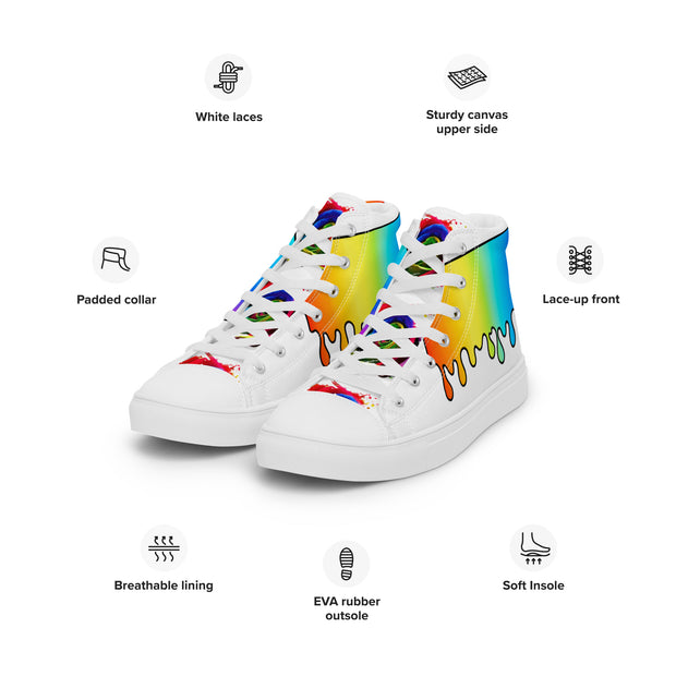 Women’s high top canvas shoes-Mama C’s Tees & Designs